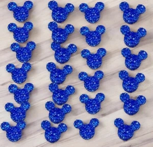 Lot of 18 Pair Blue Rhinestone Mickey Mouse Stud Earrings Hypoallergenic Posts - Picture 1 of 3