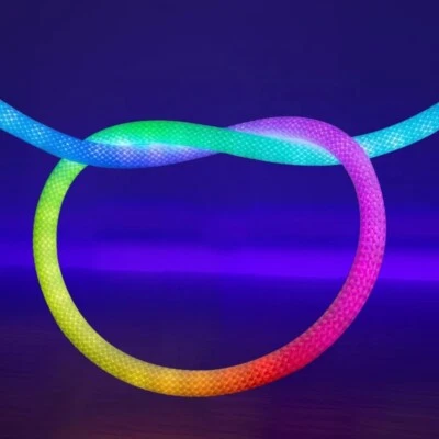1m 5V 360 Degree Round RGB Neon LED Light Strip Kit Flexible IP67 Outdoor Decor - Image 1 of 4