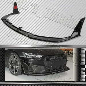 Painted Black Front Bumper Lip Splitter Spoiler For 2019-2024 Audi A7 S7 S-Line - Foto 1 di 7
