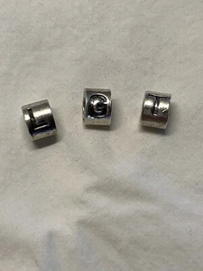 Authentic Chamilia Sterling Silver Alpha Letter Initial “T” Charm Bead ~ EUC - Picture 1 of 5