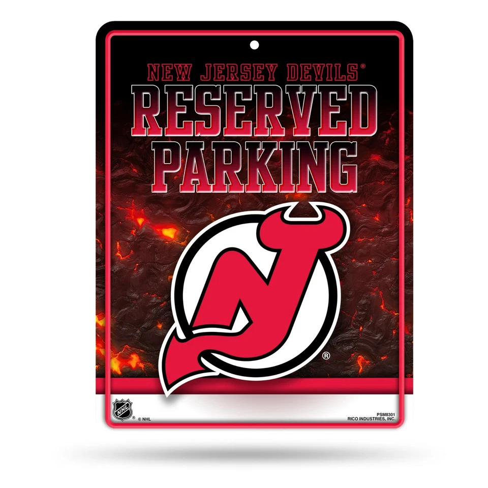 New Jersey Devils Reserved Parking Metal Sign. 8-1/2" x 11"   #902 - Image 1 of 1