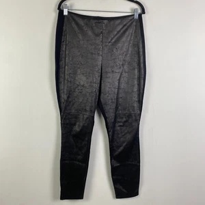 Lysse Rue Leggings Black Faux Leather Front Ponte Back Size XL - Picture 1 of 11
