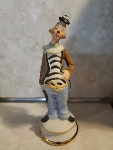 Vintage Ceramic CLOWN FIGURINE Made in Taiwan 6" Hand Painted - Picture 1 of 7
