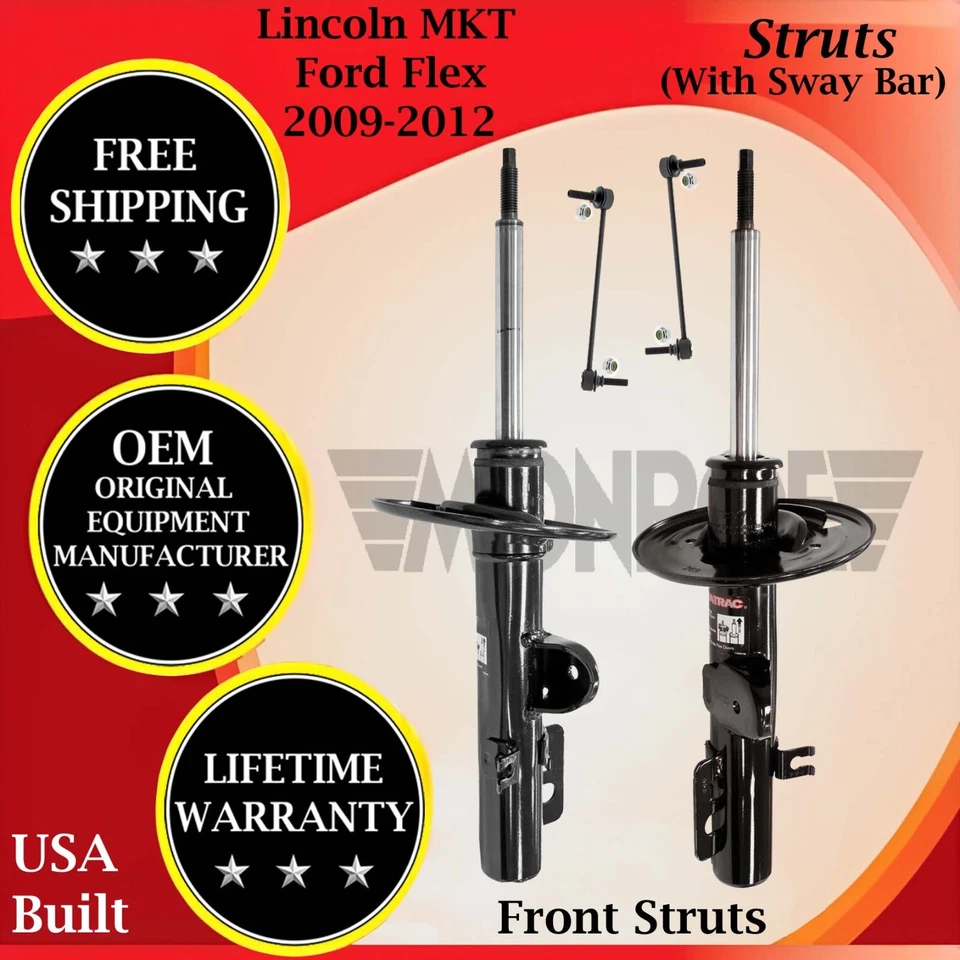 Puntal delantero Monroe OEM con barra estabilizadora para Lincoln MKT/Ford Flex 2009-2012 10 años Wa. Foto 1 de 4