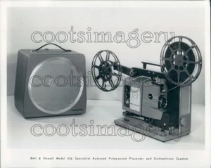 Vintage Bell & Howell Film Projector & Orchestricon Speaker Press Photo - Picture 1 of 2