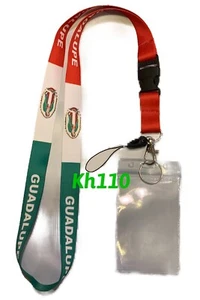 Guadalupe Mexico Flag Key chain Lanyard  w/ ID Holder - Picture 1 of 2