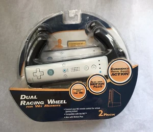 NEW! NIP iConcepts Dual Racing Wheel for Wii Remote - Picture 1 of 2