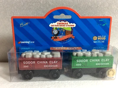 SODOR CHINA CLAY CARS 1999 NEW 99082 Thomas & Friends Wooden Railway - Image 1 of 4