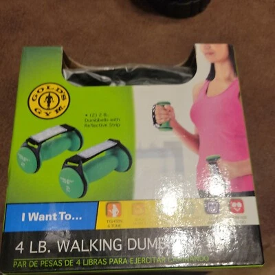 Golds Gym 4 lb. Par de Mancuernas para Caminar Fitness PAR Set Entrenamiento Caminar en Casa Foto 1 de 3