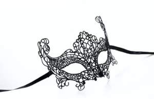 Black Lace Mask Hot Masquerade Eye Face Eyemask Women Party Halloween Sexy 02 - Picture 1 of 1