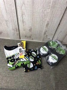 Lego Star Wars Mandalorian Youth Size 6 Shirt Pants & Slippers Pajama Sleep Set - Picture 1 of 7