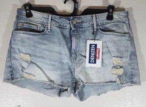 Levi's Denizen light Wash Distressed Shortie Women's Size 17 W33 - Picture 1 of 8