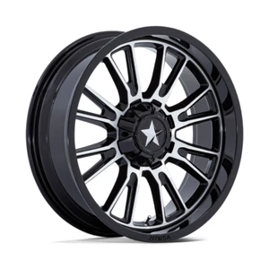 MSA OFFROAD M51 Thunderlips 24X7 5X114.3 ET0 Gloss Black Machined (Qty of 1) - Picture 1 of 2