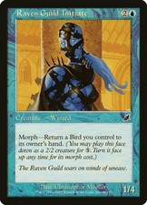 1X Raven Guild Initiate - Scourge - FOIL NM/EX MTG CARD