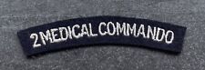 Genuine WW2 2 Medical Commando Cloth Shoulder Title