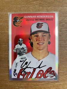 2023 Topps Chrome Platinum Gunnar Henderson #50 REFRACTOR SP Rookie RC MLB - Imagen 1 de 11