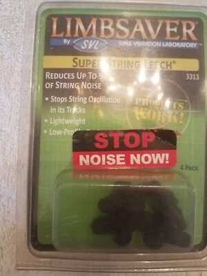 4 Pack Limbsaver Super String Leech Bow String Silencer Dampener Black - Image 1 of 3