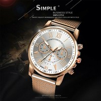 Women Watch Stainless Steel Analog Quartz Dress Bracelet Wrist Watch Gift US