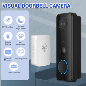 Cámara de timbre de puerta inalámbrica 1080P con timbre WiFi timbre cámara de seguridad HD - Imagen 1 de 15