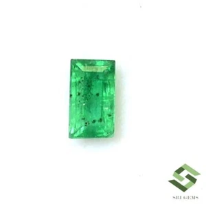 4.5x2.50 mm Certified Natural Emerald Baguette Cut 0.21 Cts Untreated Loose Gems - Picture 1 of 6