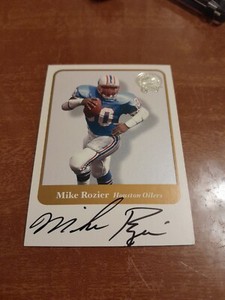 2001 Fleer Greats Of The Game Mike Rozier Houston Oilers Signed AUTOGRAPH AUTO
