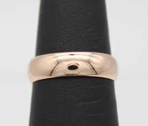 18KT ROSE GOLD 5MM HIGH POLISH LADY'S WEDDING BAND SIZE 6.75 - Picture 1 of 7