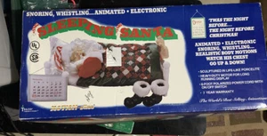 Sleeping Santa Snoring Whistling Animated Electronic Bed calendar Christmas - Picture 1 of 8