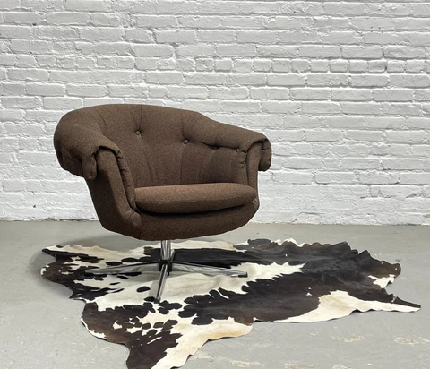 Mid Century MODERN Tufted Overman Pod LOUNGE CHAIR Cover