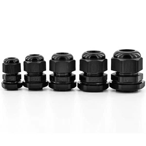 PG Nylon Kabelverschraubung aus Kunststoff IP68 Wasserdicht Steckeranschluss - Picture 1 of 12