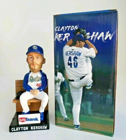 Clayton Kershaw Chillin' on the Dugout bench 2019 Rancho Quakes Bobblehead SGA Cover