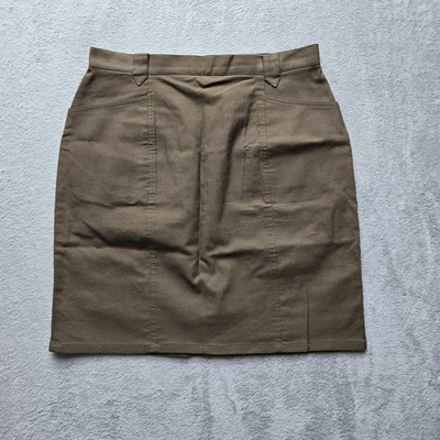 Falda The Territory Ahead 12 Marrón Lona Hasta la Rodilla Línea A Safari Utilidad De Colección Foto 1 de 4
