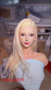 1:6 blonde Hair Beauty girl Head Sculpt Fit 12'' Female PH UD LD Action Figure - Picture 1 of 2
