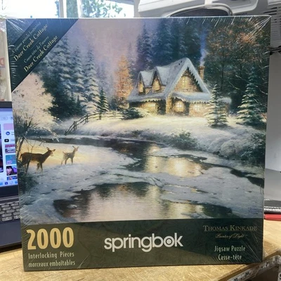 Springbok ~ Thomas Kinkade "Deer Creek Cottage" 2000 Piece Puzzle *NEW/SEALED* - Image 1 of 4