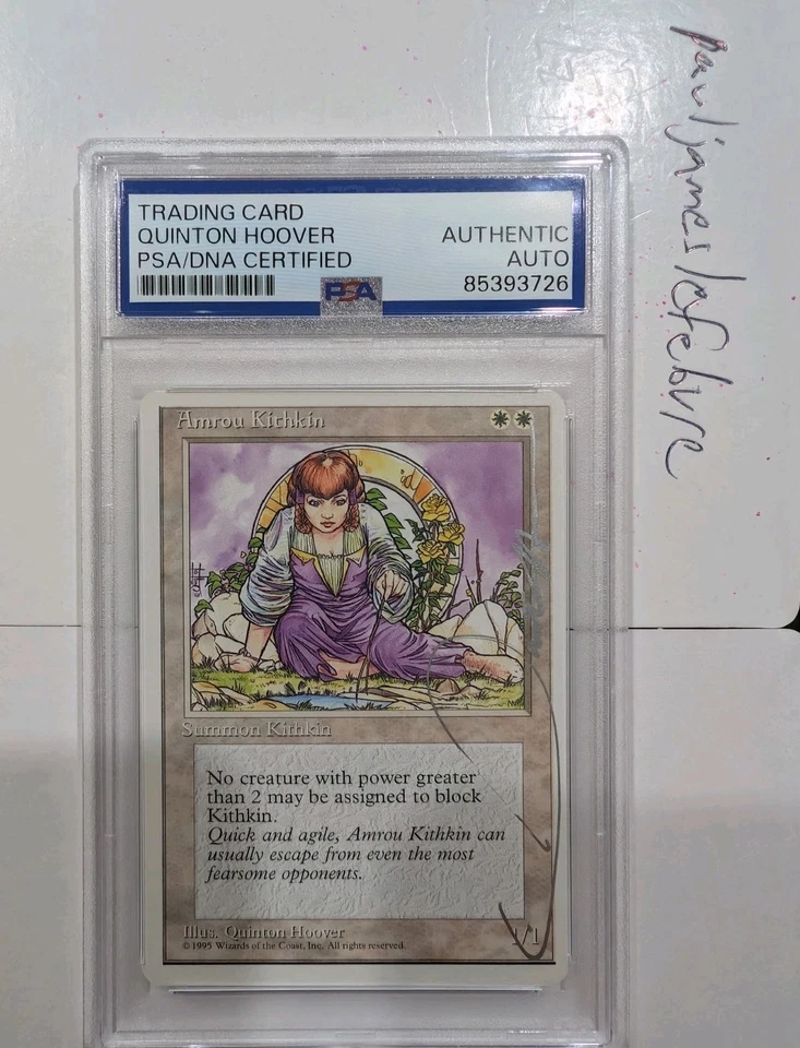 Amrou Kithkin* 4th Ed MTG Signed  Quinton Hoover PSA Authentication - Image 1 of 2