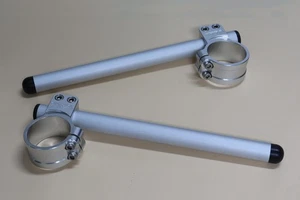 Honda RVF400 NC35 clip ons handlebar set fits other models 50mm silver - Picture 1 of 1