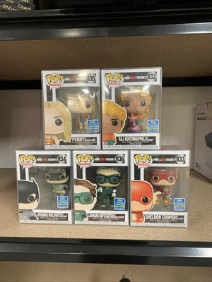 Funko Pop! TV Big Bang Theory As DC 2019 SDCC edición limitada exclusivo conjunto de 5 Foto 1 de 4