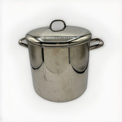 Revere Ware 10 Quart Stock Pot w/Lid & Strainer Heavy Bottom Stainless Korea /j - Image 1 of 4