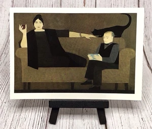 Kiesler and Wife, Oil on Canvas, Will Barnet, American Artist Art Postcard - Picture 1 of 4