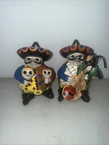 Blue Sky Clayworks Halloween Dia De Los Muertos Skeleton Mariachi Guitar Miracas - Picture 1 of 5