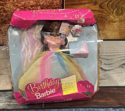 1997 Birthday Barbie|African American|Mattel |New| Very Distressed Packaging - Image 1 of 2