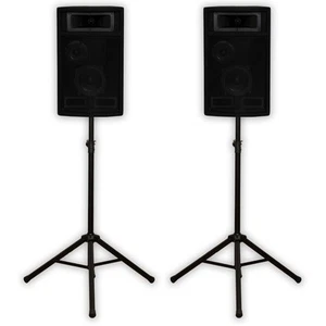 Acoustic Audio PA-500X Passive 800W 3-Way Speaker Pair and Stands DJ Studio Home - Picture 1 of 7
