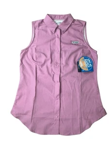 Columbia Women's PFG Tamiami Omni Sleeveless Shirt Purple New - Picture 1 of 17
