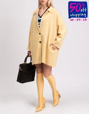 RRP €960 NINO COLOMBO Knitted Coat IT54 US18 UK22 3XL Wool Blend Made in Italy - Image 1 of 4