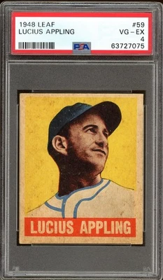 1948 Leaf #59 Lucius Appling HOF Chicago White Sox PSA 4 VG-EX - Image 1 of 2