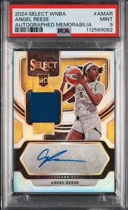 Angel Reese PSA 9 Auto PANINI SELECT 2024 WNBA #AMAR ROOKIE RC CHICAGO SKY - Picture 1 of 2