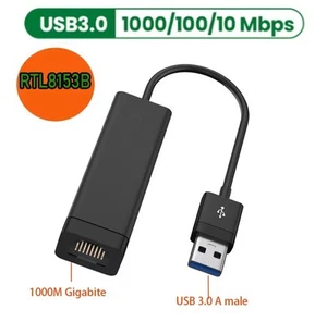 USB 3.0 zu Gigabit Ethernet Adapter Realtek RTL8153 USB Netzwerk Hub RJ45 Kabel - Bild 1 von 1