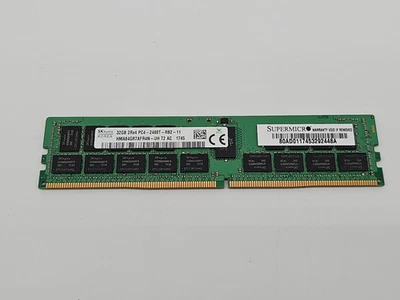 Hynix HMA84GR7AFR4N-UH 32GB 2Rx4 PC4-2400T DDR4 RDIMM Server Memory Supermicro - Image 1 of 2