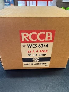 WYLEX WES 63/4 RCD 63 AMP 4 POLIG ELCB 30mA BRANDNEU IM KARTON - Bild 1 von 3