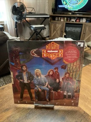 NIGHT RANGER-Big Life-Vinyl LP-Still In Shrink w Hype-1987  VIDEO ADDED - Image 1 of 4