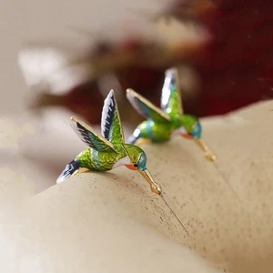 Elegant Bird Hoop Earring 18k Gold Plated for Women Fashion Jewelry Gift - Picture 1 of 19